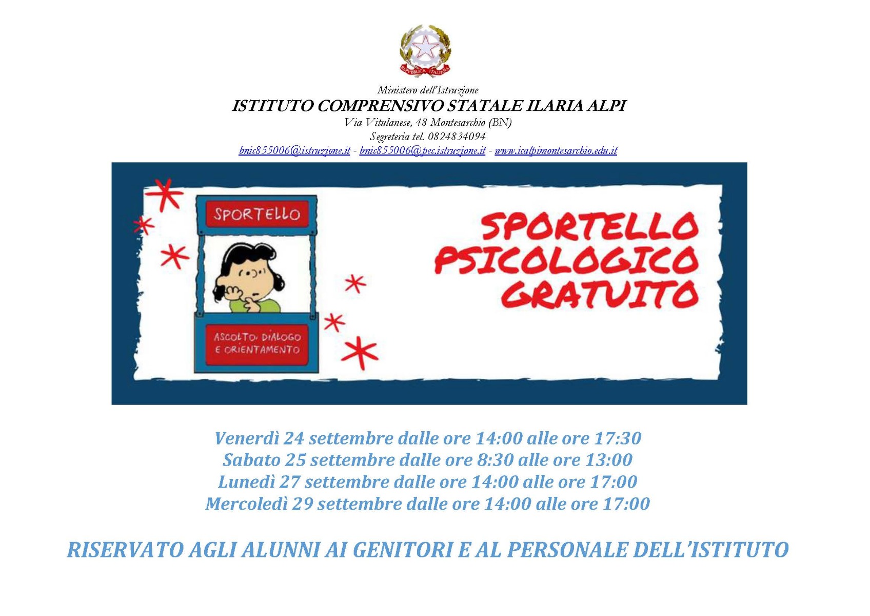 SPORTELLO PSICOLOGO
